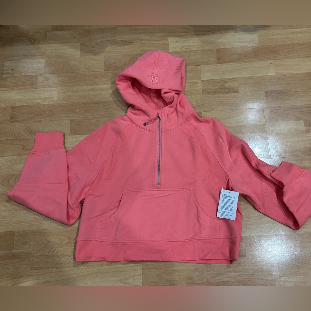 New Lululemon Scuba 1/2 Zip Hoodie in Raspberry Cream